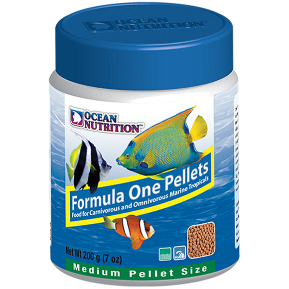 Ocean Nutrition Formula One Pellets MEDIUM 200 grams (7 oz) Fish Food - www.ASAP-Aquarium.com