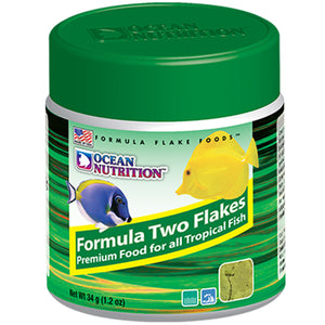 Ocean Nutrition Formula Two Flakes 34 grams (1.2 oz) Fish Food - www.ASAP-Aquarium.com