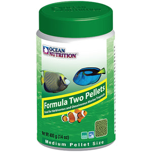 Ocean Nutrition Formula Two Pellets MEDIUM 400 grams (14 oz) Fish Food - www.ASAP-Aquarium.com