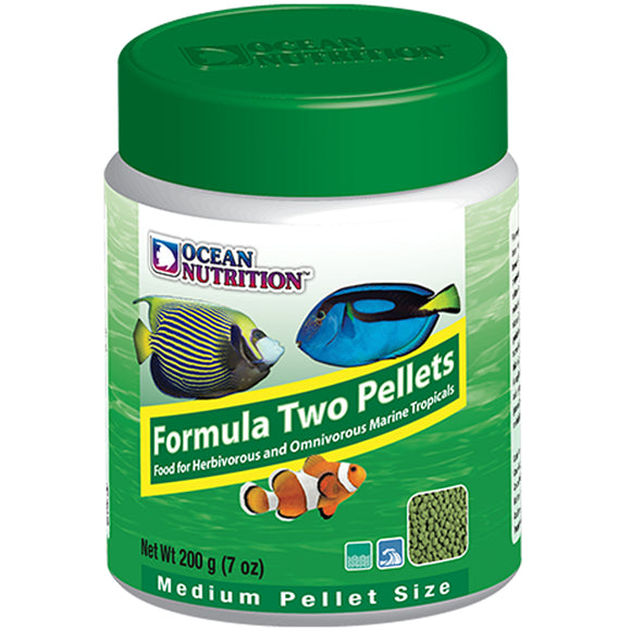 Ocean Nutrition Formula Two Pellets MEDIUM 200 grams (7 oz) Fish Food - www.ASAP-Aquarium.com
