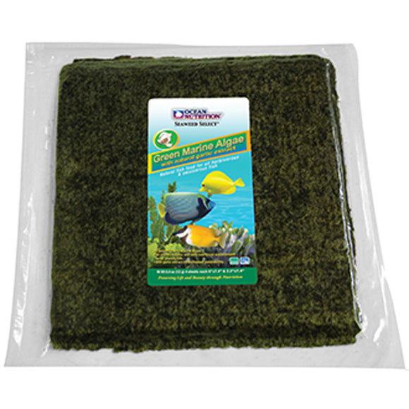 Ocean Nutrition Green Marine Algae 150 grams (50 sheets) Fish Food - www.ASAP-Aquarium.com