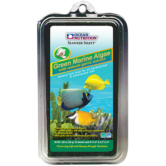 Ocean Nutrition Green Marine Algae 30 grams (10 sheets) Fish Food - www.ASAP-Aquarium.com