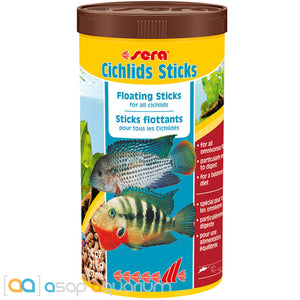 Sera Cichlids Sticks 7.4 oz (1000 mL) Floating Fish Food - www.ASAP-Aquarium.com