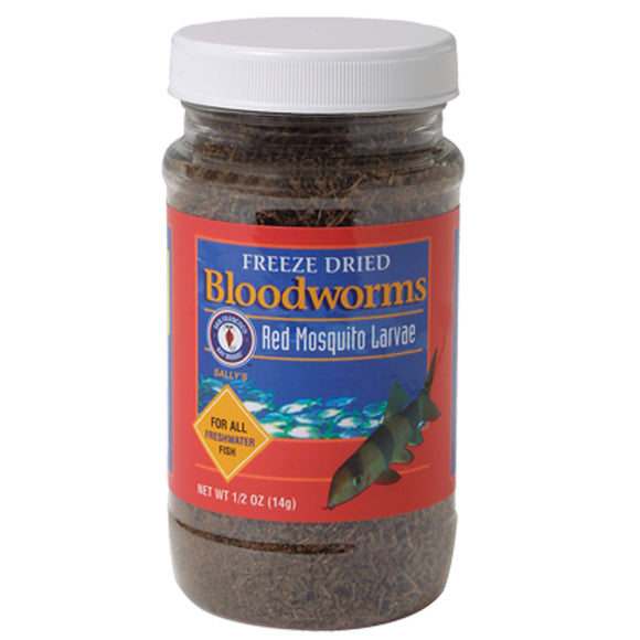 San Francisco Bay Brand Bloodworms Freeze Dried 0.5 oz - www.ASAP-Aquarium.com