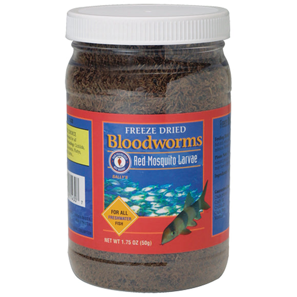 San Francisco Bay Brand Bloodworms Freeze Dried 1.75 oz - www.ASAP-Aquarium.com