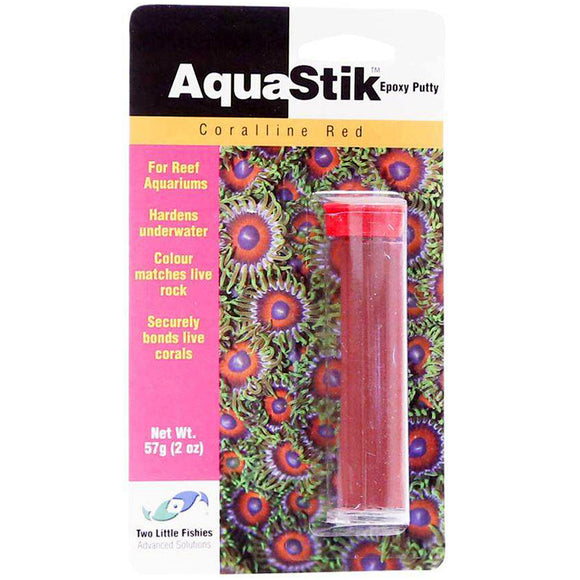 Two Little Fishies AquaStik Epoxy Putty Coralline Red 2oz - www.ASAP-Aquarium.com