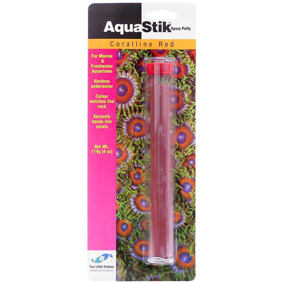 Two Little Fishies AquaStik Epoxy Putty Coralline Red 4oz - www.ASAP-Aquarium.com