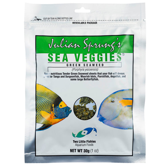 Two Little Fishies Sea Veggies Green Seaweed 30g - www.ASAP-Aquarium.com