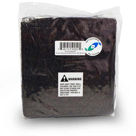 Two Little Fishies Sea Veggies Purple Seaweed Bulk Pack 100 Sheets - www.ASAP-Aquarium.com