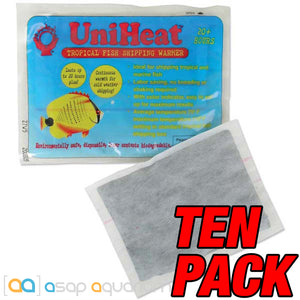 UniHeat 20 Hour Heat Pack - 10 Pack for Shipping Live Corals, Fish, Reptiles, Plants - www.ASAP-Aquarium.com