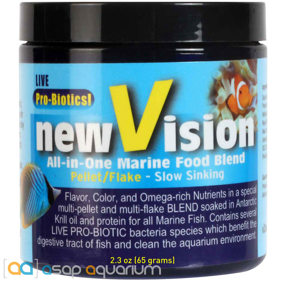 V2O Foods New Vision All-In-One Marine Food Blend 2.3oz Fish Food - www.ASAP-Aquarium.com