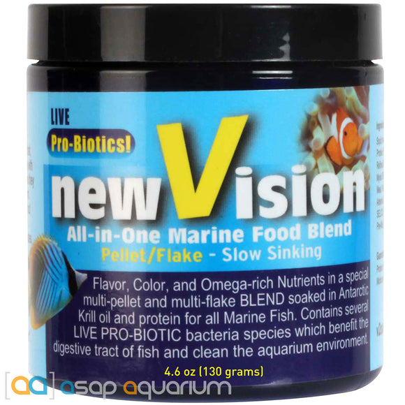 V2O Foods New Vision All-In-One Marine Food Blend 4.6oz Fish Food - www.ASAP-Aquarium.com