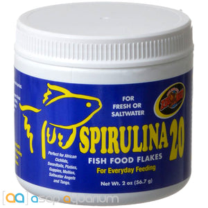 Zoo Med Spirulina 20 Fish Food Flakes 2 oz. - www.ASAP-Aquarium.com