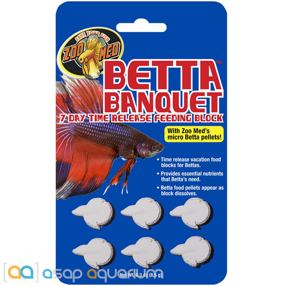 Zoo Med Betta Banquet 7 Day Betta Feeder 6 Tablets - www.ASAP-Aquarium.com