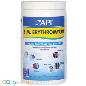 API E.M. Erythromycin Powder Bulk Jar 850 grams - ASAP Aquarium