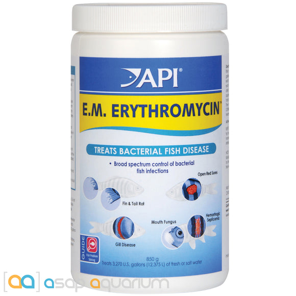 API E.M. Erythromycin Powder Bulk Jar 850 grams - ASAP Aquarium