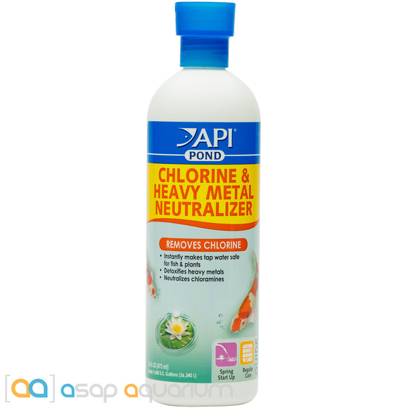 API Pond Chlorine & Heavy Metal Neutralizer 16oz. - ASAP Aquarium