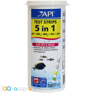 API 5-in-1 Test Strips 100 Count - ASAP Aquarium