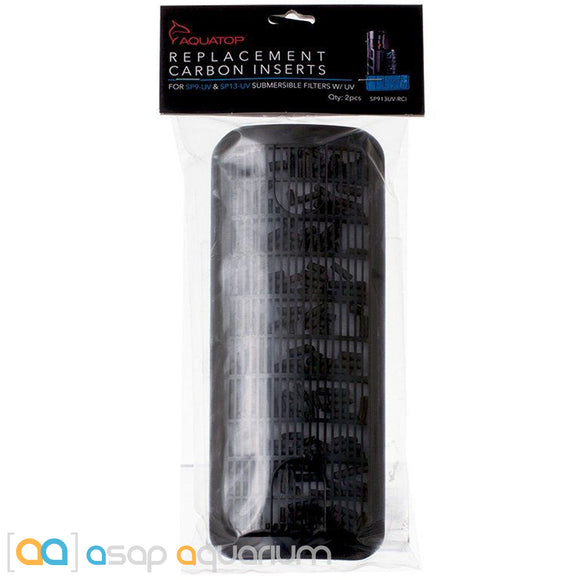 Aquatop Replacement Carbon Cartridge Insert 2 Pack Fits SP9-UV & SP13-UV Filters - www.ASAP-Aquarium.com