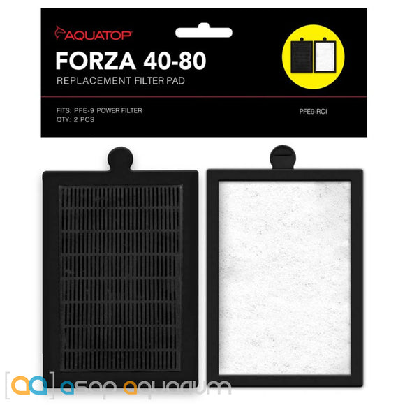 Aquatop Forza 40-80 Replacement Filter Pads for PFE-9 Power Filter - 2 Pack - www.ASAP-Aquarium.com