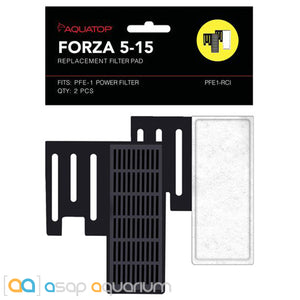 Aquatop Forza 5-15 Replacement Filter Pads for PFE-1 Power Filter - 2 Pack - www.ASAP-Aquarium.com