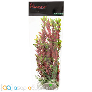 Aquatop Hygro Aquarium Plant Red & Green 12" High with Weighted Base - www.ASAP-Aquarium.com