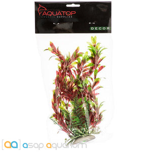 Aquatop Hygro Aquarium Plant Red & Green 9" High with Weighted Base - www.ASAP-Aquarium.com