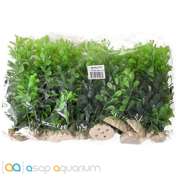 Aquatop 12 Pack of Aquarium Plants Green 6