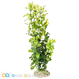 Aquatop 12 Pack of Aquarium Plants Green 6" High with Weighted Bases - www.ASAP-Aquarium.com