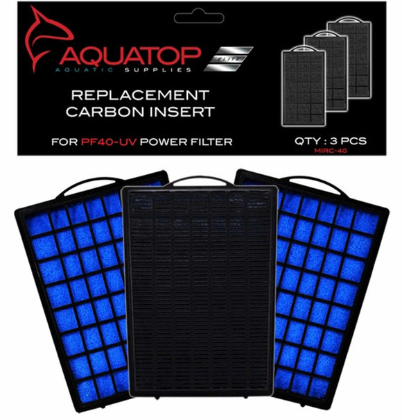Aquatop Replacement Carbon Insert for PF40-UV Power Filter (3 Pack) - www.ASAP-Aquarium.com