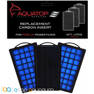 Aquatop Replacement Carbon Insert for PF25-UV Power Filter (3 Pack) - www.ASAP-Aquarium.com