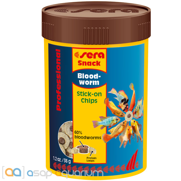 sera Professional Bloodworm Snack 100mL Stick-on Chips Fish Food - www.ASAP-Aquarium.com
