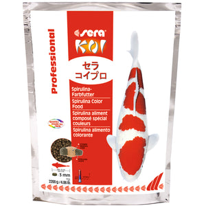 sera Koi Professional Spirulina Color Food 2200 grams 3mm Pellets - ASAP Aquarium