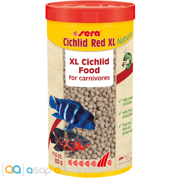Sera Cichlid Red XL Nature 1000 mL Color Enhancing Pellets - www.ASAP-Aquarium.com