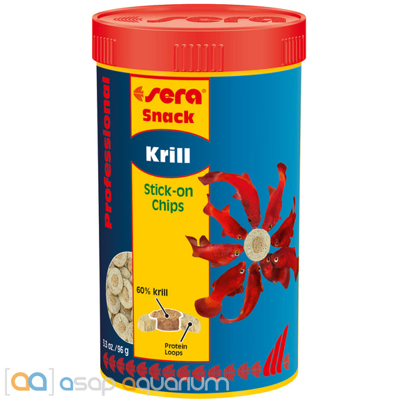 sera Professional Krill Snack 250mL Stick-on Chips Fish Food - www.ASAP-Aquarium.com