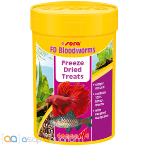sera FD Bloodworms Freeze Dried Treats 100mL - www.ASAP-Aquarium.com