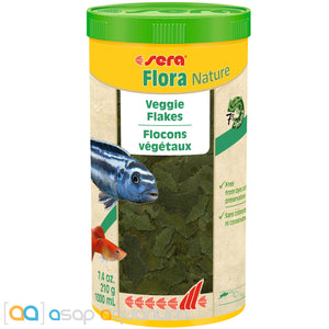 sera Flora Nature 1000mL Veggie Flakes - www.ASAP-Aquarium.com