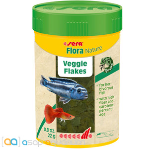 sera Flora Nature 100mL Veggie Flakes - www.ASAP-Aquarium.com