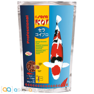 sera Koi Professional Spring Autumn Food 500 grams 1mm Pellets - www.ASAP-Aquarium.com