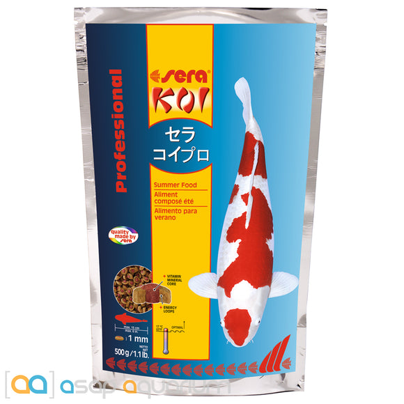 sera Koi Professional Summer Food 500 grams 1mm Pellets - www.ASAP-Aquarium.com