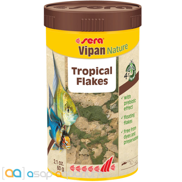 sera Vipan Nature Tropical Flakes 250mL - www.ASAP-Aquarium.com