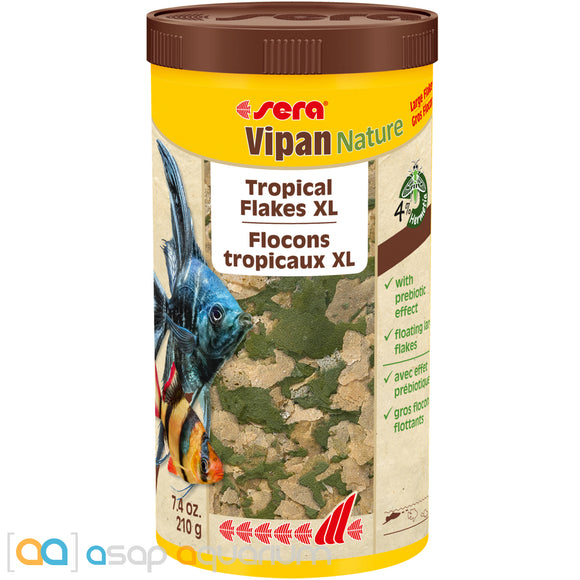 sera Vipan Nature Tropical Flakes XL 1000mL - www.ASAP-Aquarium.com